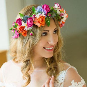 Mudgee florist Mudgee Monkey is a local based florist in the Mudgee Area. Pictured is a  bright flower crown