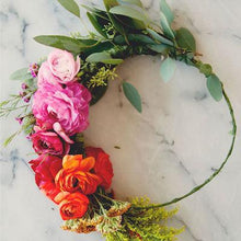 Load image into Gallery viewer, Mudgee florist Mudgee Monkey is a local based florist in the Mudgee Area. Pictured is bright childs full flower crown,