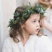 Load image into Gallery viewer, Mudgee florist Mudgee Monkey is a local based florist in the Mudgee Area. Pictured is foliage gum flower childs full flower crown,