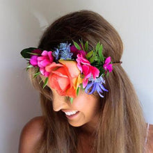 Load image into Gallery viewer, Mudgee florist Mudgee Monkey is a local based florist in the Mudgee Area. Pictured is a  bright  flower crown