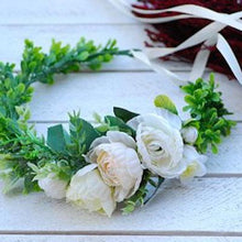 Load image into Gallery viewer, Mudgee florist Mudgee Monkey is a local based florist in the Mudgee Area. Pictured is a pastel peach and pink  baby flower crown