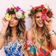 Load image into Gallery viewer, Mudgee florist Mudgee Monkey is a local based florist in the Mudgee Area. Pictured is a  bright  flower crown